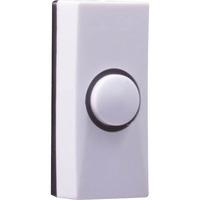 Byron Wall Mounted Wired Bell Push - White