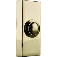 byron wall mounted wired bell push brass