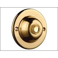 Byron Illuminated Wired Bell Push Surface Mounted Brass