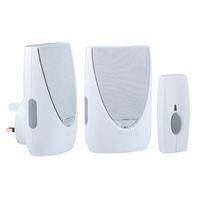 BY212F Portable Wireless Plug-In Door Chime Kit with Flashing Light 100m