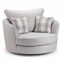 Byron Swivel Armchair Grey