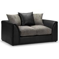 byron 2 seater sofa black