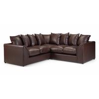 Byron Large Leather Corner Sofa