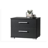 Byron Bedside Cabinet In Black With 2 Drawers