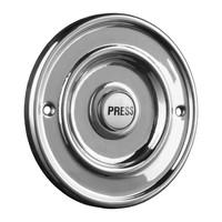 Byron Wired Bell Push Flush Mounted - Chrome