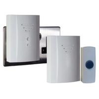 Byron B322 50m Wireless Portable and Plug-In Door Chime Kit with 2 Sounds