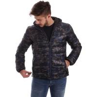 byblos blu 669500 down jacket man mens coat in black