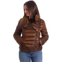 byblos blu 669100 down jacket women brown womens coat in brown