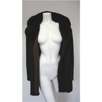 by size 24 faux fur coat by size 24 brown casual jacket coat