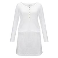 byron bay jersey slub drop waist dress white