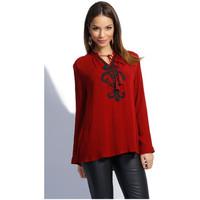 by clara blouse gaby womens blouse in red