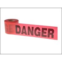 C H Hanson Tape - Danger Red 91m (300ft)