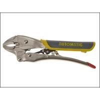 C H Hanson Automatic Locking Pliers Curved Jaw 250mm (10in) Soft Grip Handle