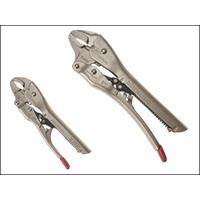 C H Hanson Automatic Locking Plier Set of 2 150mm & 250mm Curved Jaw