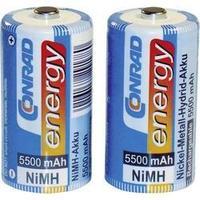 c battery rechargeable nimh conrad energy hr14 5500 mah 12 v 2 pcs