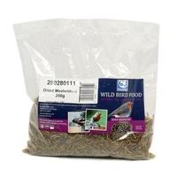 c j wildbird foods dried mealworms 250gm