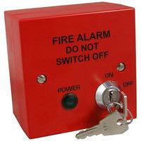 C-TECH CQR Fire Alarm Mains Isolation Key Switch (Red)