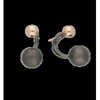 C W Sellors Earrings Front Back Rose Gold And Rhodium Plating