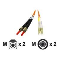 C2G, LC/ST LSZH Duplex 62.5/125 Multimode Fibre Patch Cable, 3m