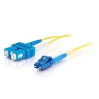 C2G 1m LC-SC 9/125 OS1 Duplex Singlemode PVC Fibre Optic Cable (LSZH) - Yellow