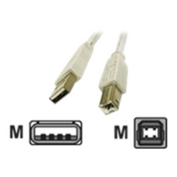 C2G, USB 2.0 A/B Cable White, 2m