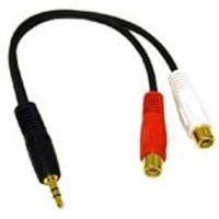 C2G, .15m Value Series One 3.5mm Stereo Male To Two RCA Stereo Female Y-Cable