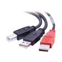 c2g usb 20 b male to usb a male y cable 2m