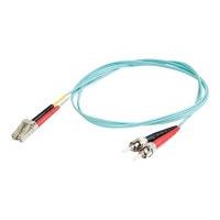 C2G LC-ST 10Gb 50/125 OM3 Duplex Multimode PVC Fiber Optic Cable (LSZH) Aqua