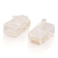 C2G RJ45 Cat5 8 x 8 Modular Plug for Round Stranded Cable - 50pk