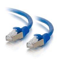 c2g 15m cat6a booted shielded stp network patch cable blue