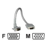 C2G 2m Premium Shielded HD15 SXGA M/F Monitor Extension Cable with 90° Up Angled Male Connector