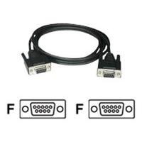 C2G 3m DB9 F/F Null Modem Cable - Black