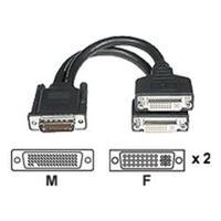 C2G One LFH-59 (DMS-59) Male to Two DVI-I? Female Cable 22cm