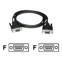 C2G 2m DB9 F/F Null Modem Cable - Black