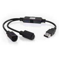 C2G .3m USB to PS/2 Keyboard/Mouse Adapter Cable - Black