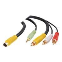 C2G 7m Value Series? Bi-Directional S-Video + 3.5mm Audio to RCA Audio/Video Cable