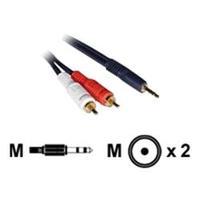 c2g 3m velocity one 35mm stereo male to two rca male y cable