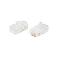 C2G RJ45 Cat5E Modular (with Load Bar) Plug for Round Solid/Stranded Cable - 100pk