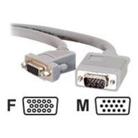 C2G .5m Premium Shielded HD15 SXGA M/F Monitor Extension Cable with 45° Angled Female Connector