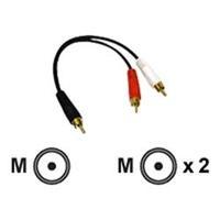 c2g 15m value series one rca mono male to two rca stereo male y cable