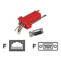 C2G RJ45/DB9F Modular Adapter Red