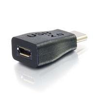 C2G USB 2.0 USB-C to USB-Micro B Adapter M/F - Black