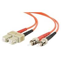 C2G 20m SC-ST 50/125 OM2 Duplex Multimode PVC Fibre Optic Cable (LSZH) - Orange