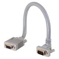 C2G 5m Premium Shielded HD15 SXGA M/F Monitor Extension Cable with 90 degree Up Angled Male Connector