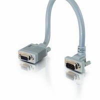 C2G 7m Premium Shielded HD15 SXGA M/F Monitor Extension Cable with 90 degree Down Angled Male Connector
