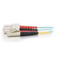 C2G 1m LC-SC 10Gb 50/125 OM3 Duplex Multimode PVC Fibre Optic Cable (LSZH) - Aqua