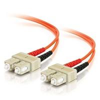 C2G 15m SC-SC 50/125 OM2 Duplex Multimode PVC Fibre Optic Cable (LSZH) - Orange