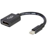 c2g 15cm mini displayport male to displayport female adaptor cable bla ...