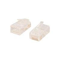 C2G RJ45 CAT5e 8x8 Modular Plugs for Round Stranded Cable (50pk)