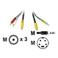 C2G, Value Series S-Video + Audio to (3) RCA-Type Adapter Cable, 2m